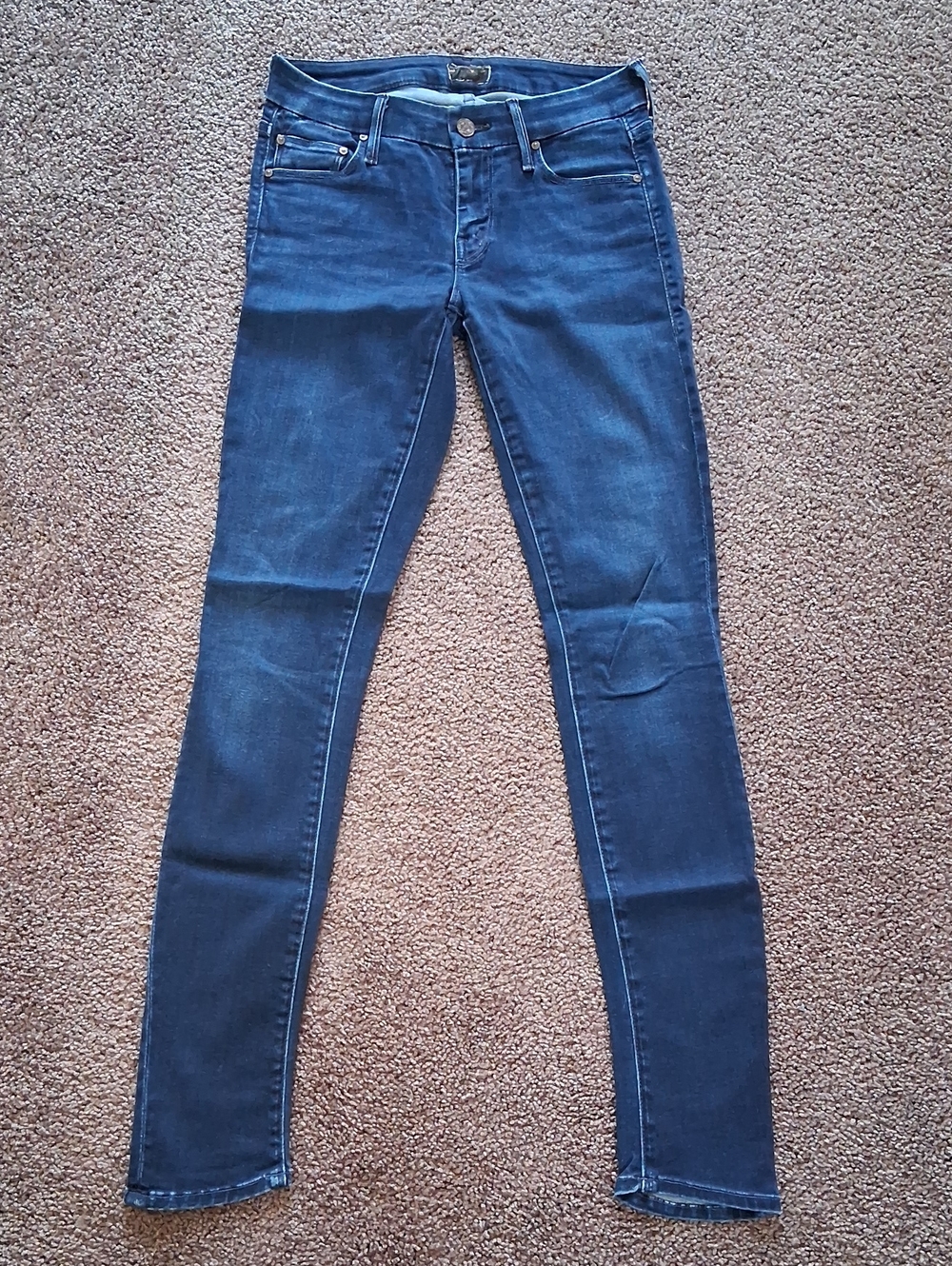 MOTHER The Looker Body Electric Dark Indigo Skinny Jeans